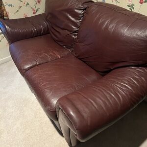 Luxurious Brown Leather Sofa